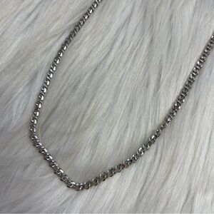Monet silver tone chain link necklace